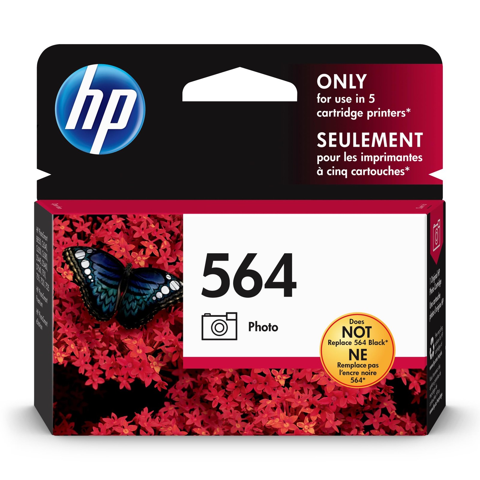 HP 564 Photo Black Ink Cartridge - For PhotoSmart B8550 C6300 D5400 D7560