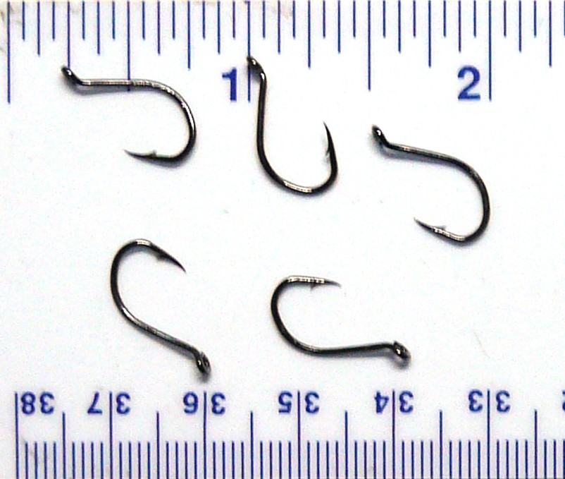 100 Danielson HCBOBN Black Chrome Octopus Fish Hooks Size 8