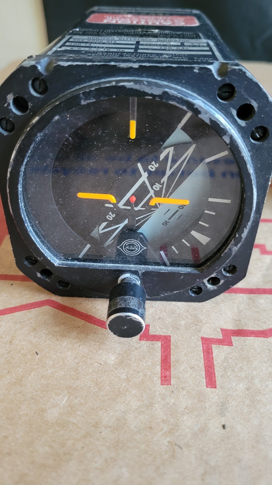 AIM 300 HORIZON REFERENCE INDICATOR TS0 C4c Piper Cessna vacuum adi