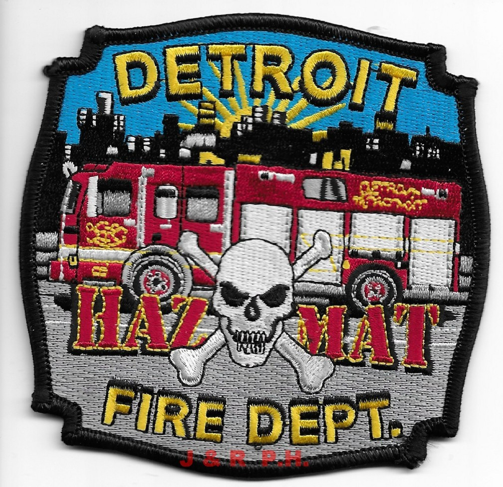 Detroit HAZ-MAT Fire, Michigan (4.125" x 4" size) fire patch