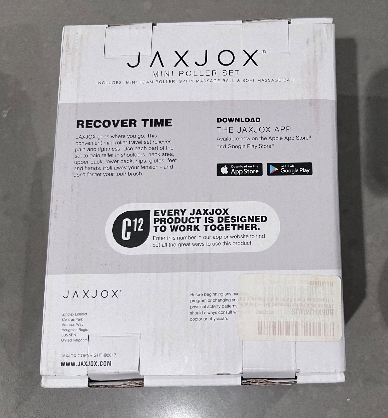 JAXJOX Mini Roller Set Massage Therapy Roller + Balls - Purple/Gray