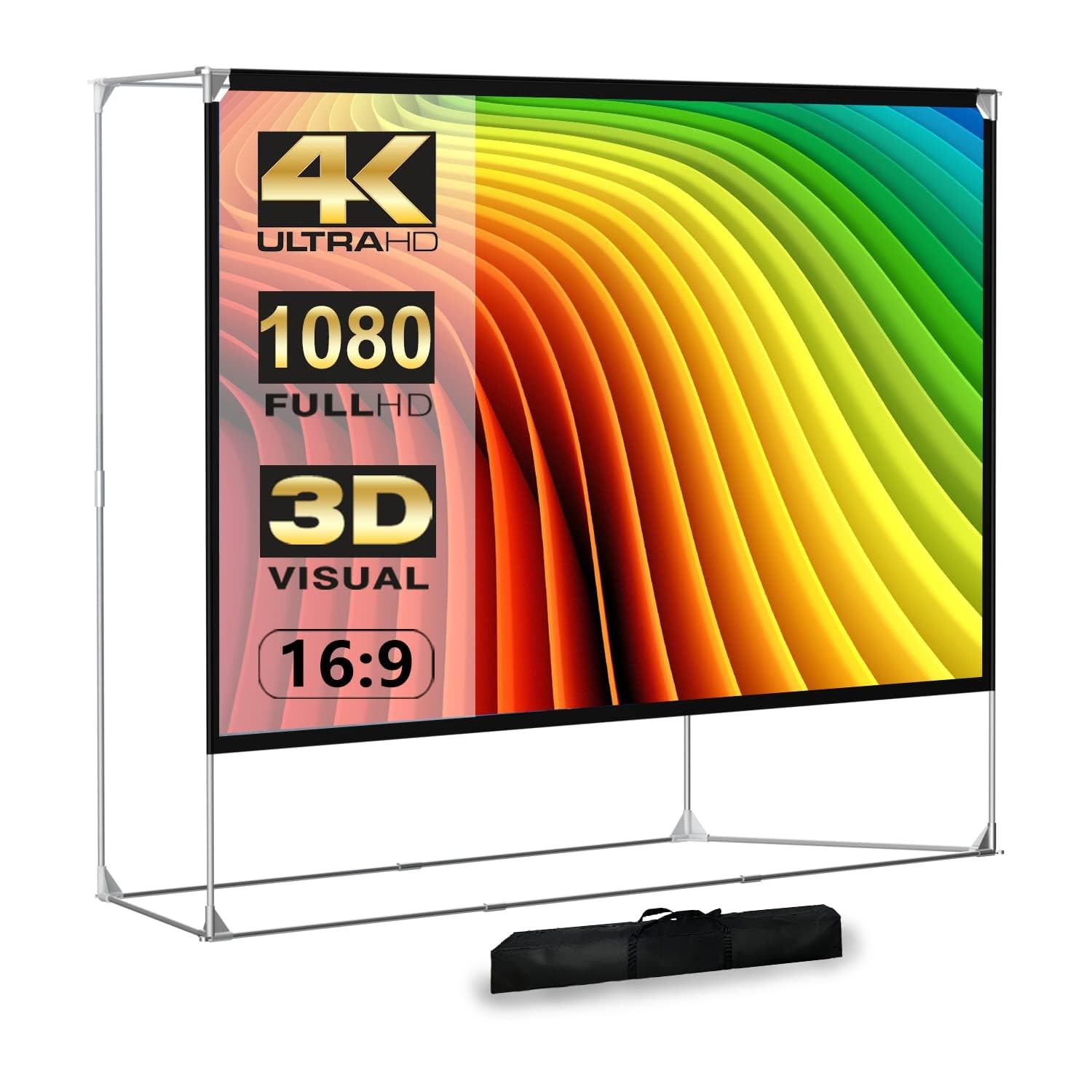 Projector Screen and Stand 150 inch Large Outdoor Projection 150