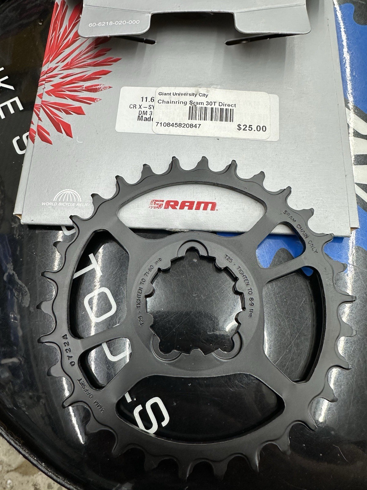 Sram X-Sync Direct Mount Chainring 30T 3mm Offset Black New