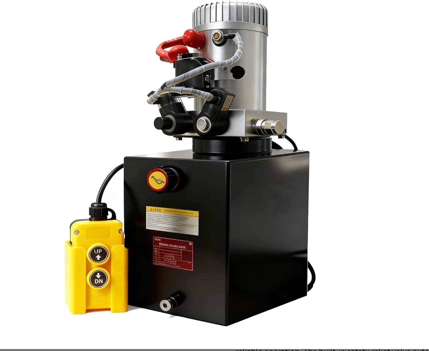 Hydraulic Pump 8 Quart Double Acting Hydraulic Power Unit 12V DC, 3200 PSI Max