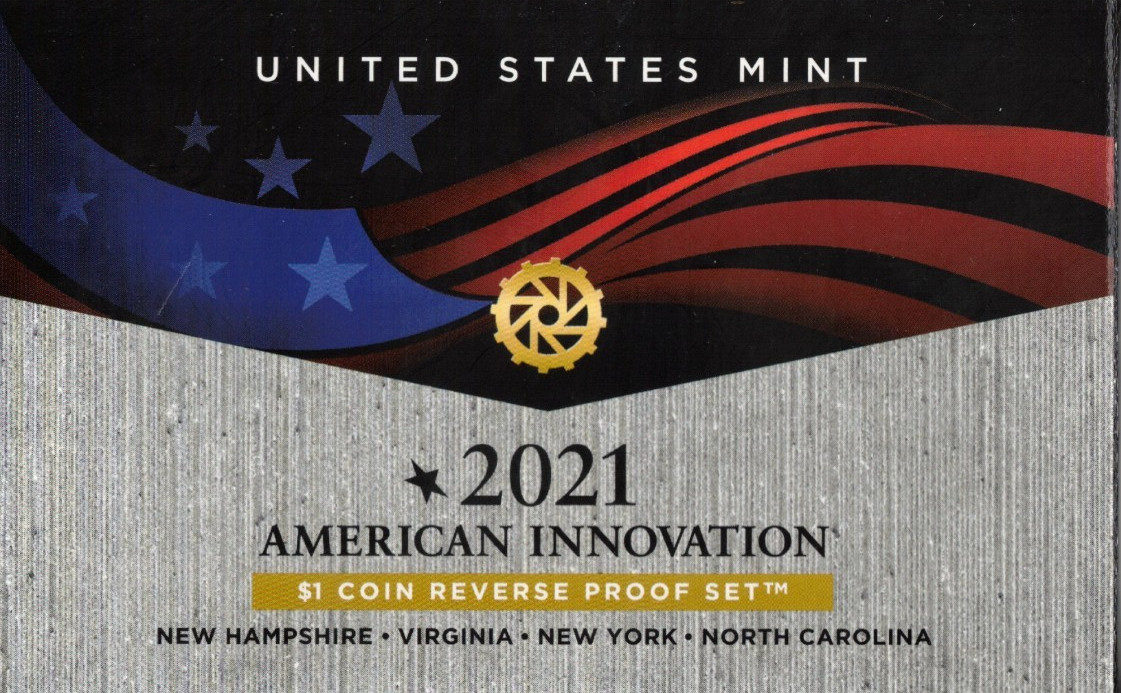 2021 Innovation Dollar Reverse Proof Set with Box an COA (4 Coins)!