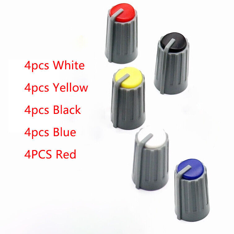 20PCS Replacement For  Mixer (5 Color) Colorful Rotary Control Knob Cap