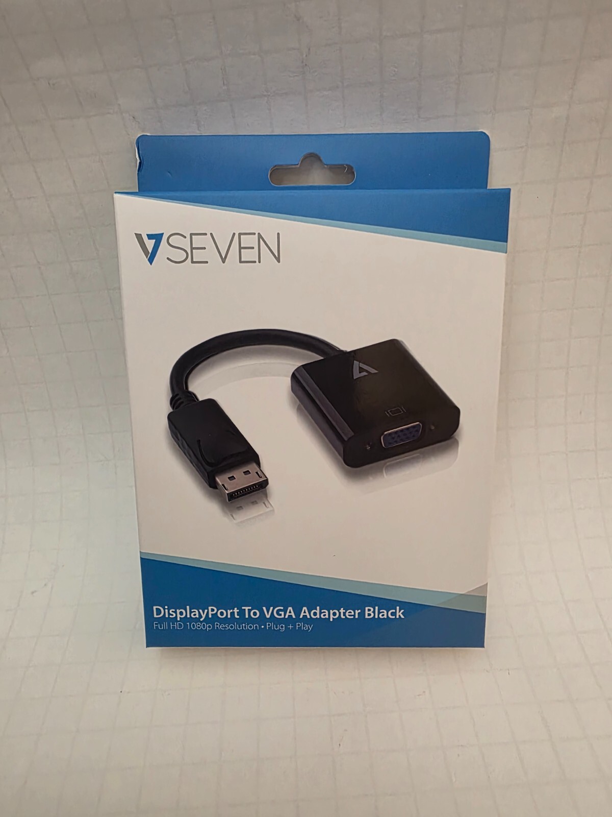Seven DisplayPort to VGA Adapter Full HD 1080p - Black