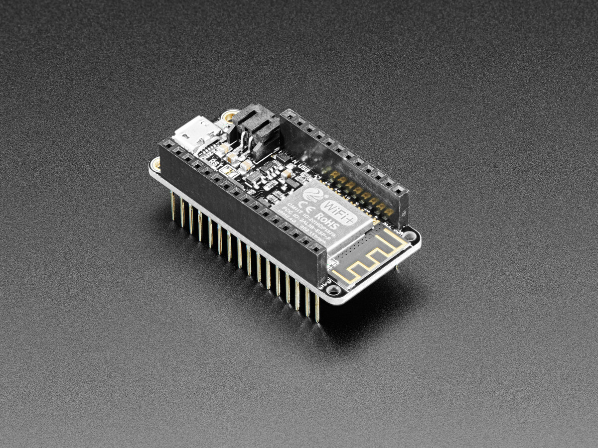 [ Adafruit ] Assembled Feather HUZZAH w/ ESP8266 WiFi With Stacking Headers