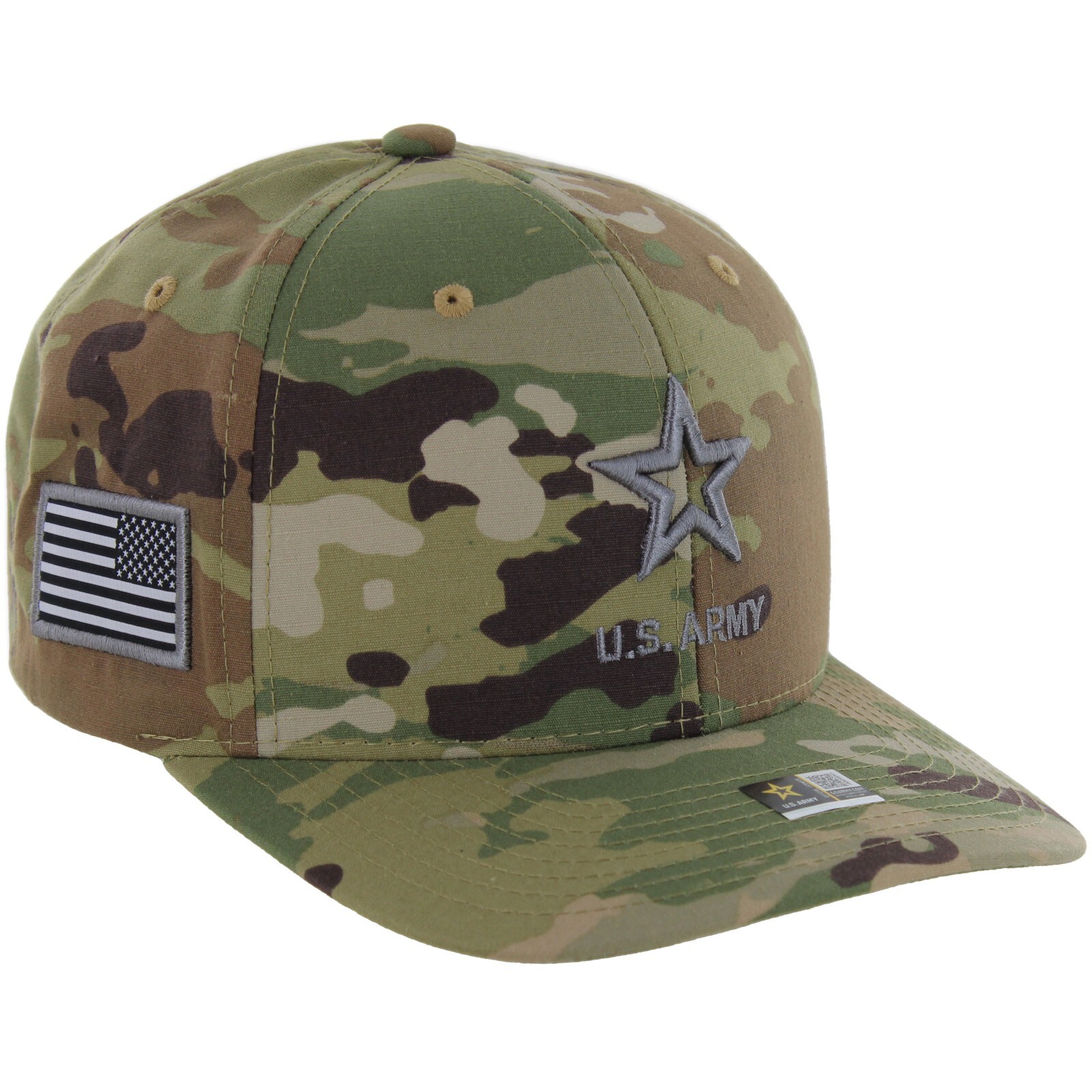 US Army Hat Military Camo Official Licensed Embroidered Adjustable Veterans Cap