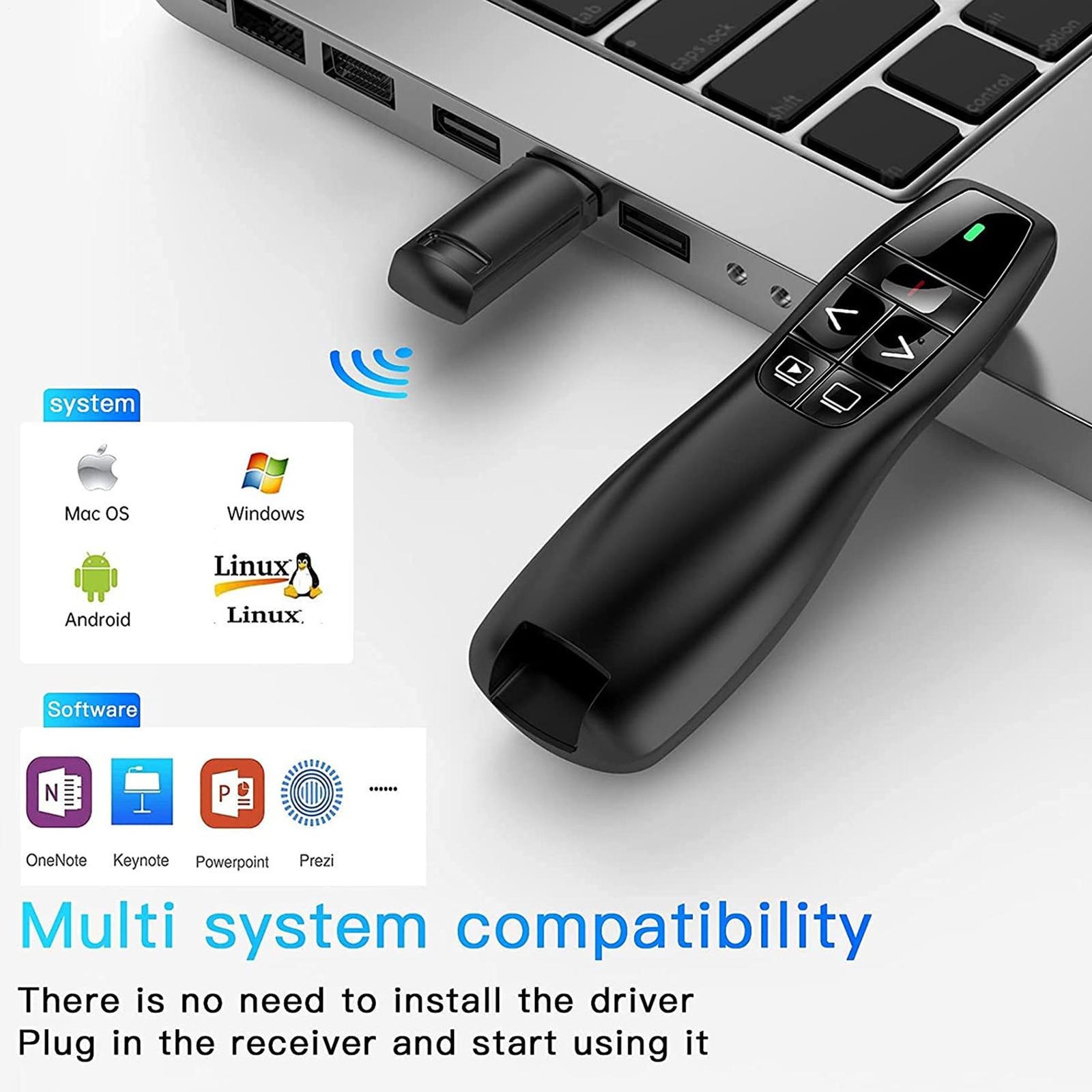 Power point Presentation Remote Control Wireless USB PPT Presenter Laser Pointer