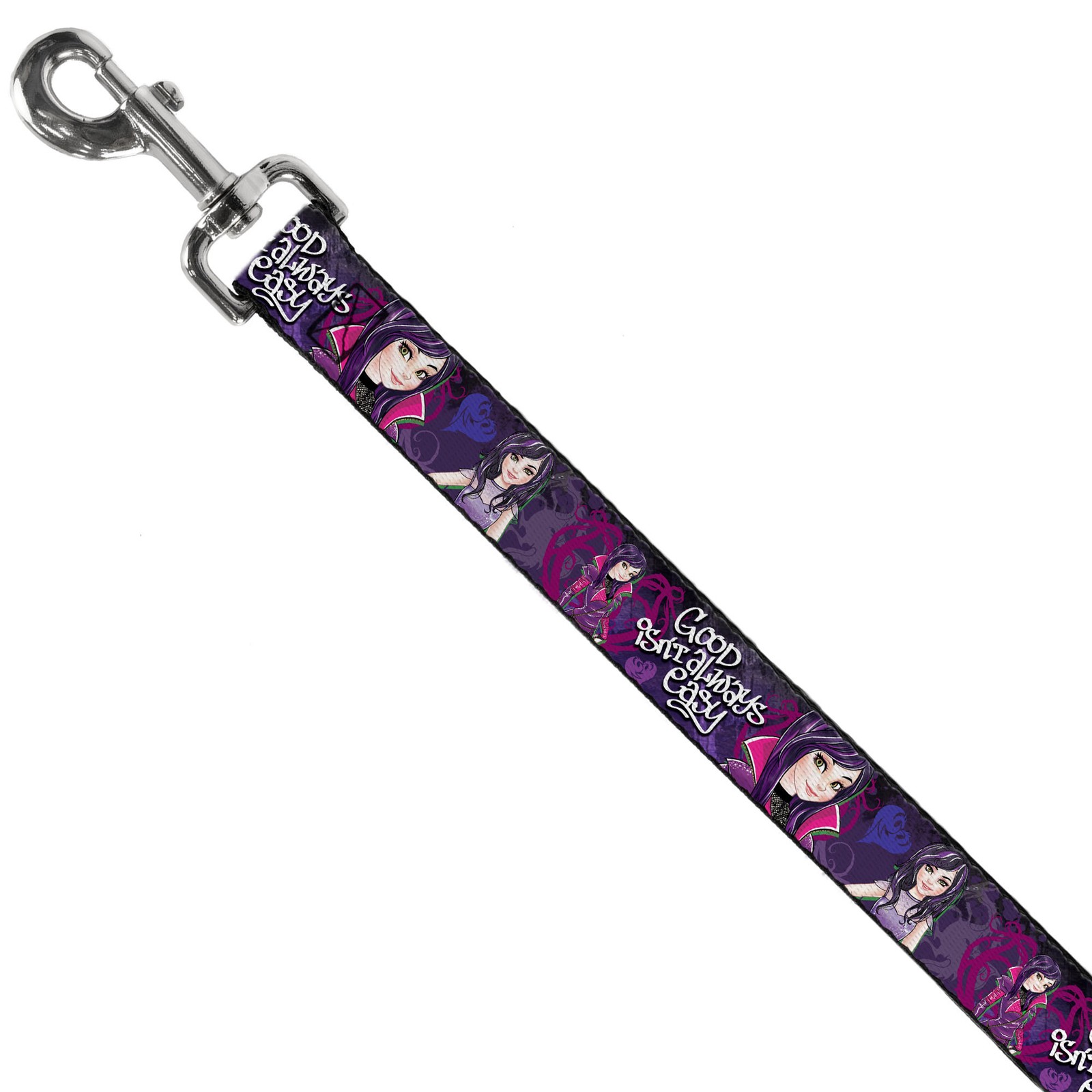Dog Leash 6-FEET Descendants Mal 3-Poses GOOD ISN'T ALWAYS/Hearts/Dragons EASY P