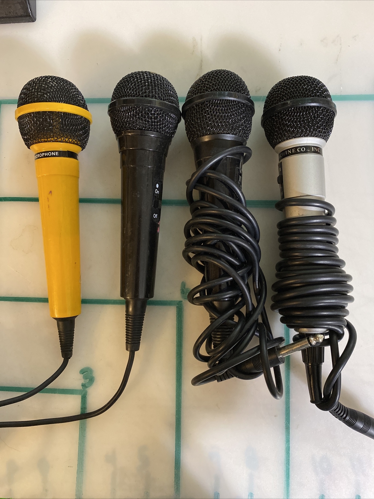 (4) Various  Corded Microphones