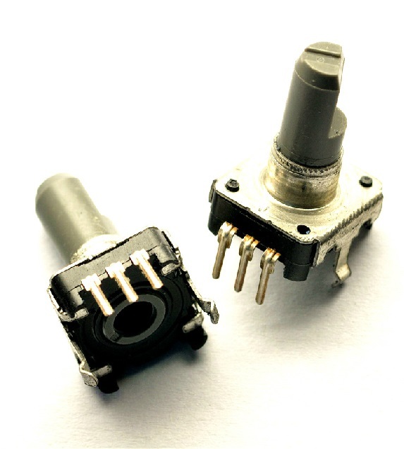 2Pcs Rotary encoder with switch EC12 Audio digital potentiometer 15mm handle