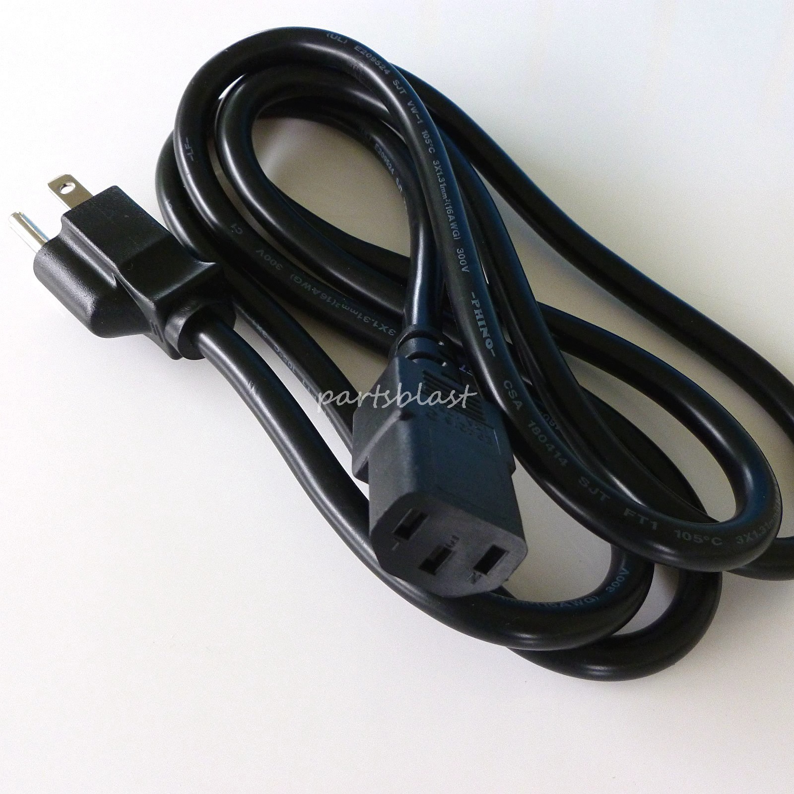 6' HEAVY DUTY Amplifier Monitor Mixer POWER CABLE/CORD IEC AMP 16awg gauge