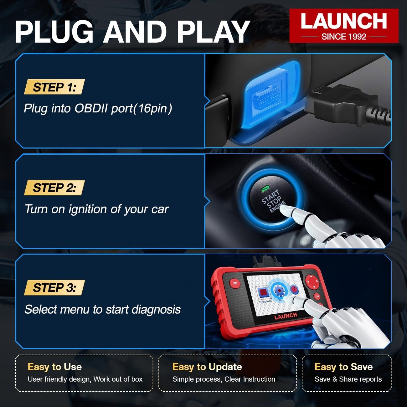 CRP123 Diagnostic Tool LAUNCH OBD2 Scanner
