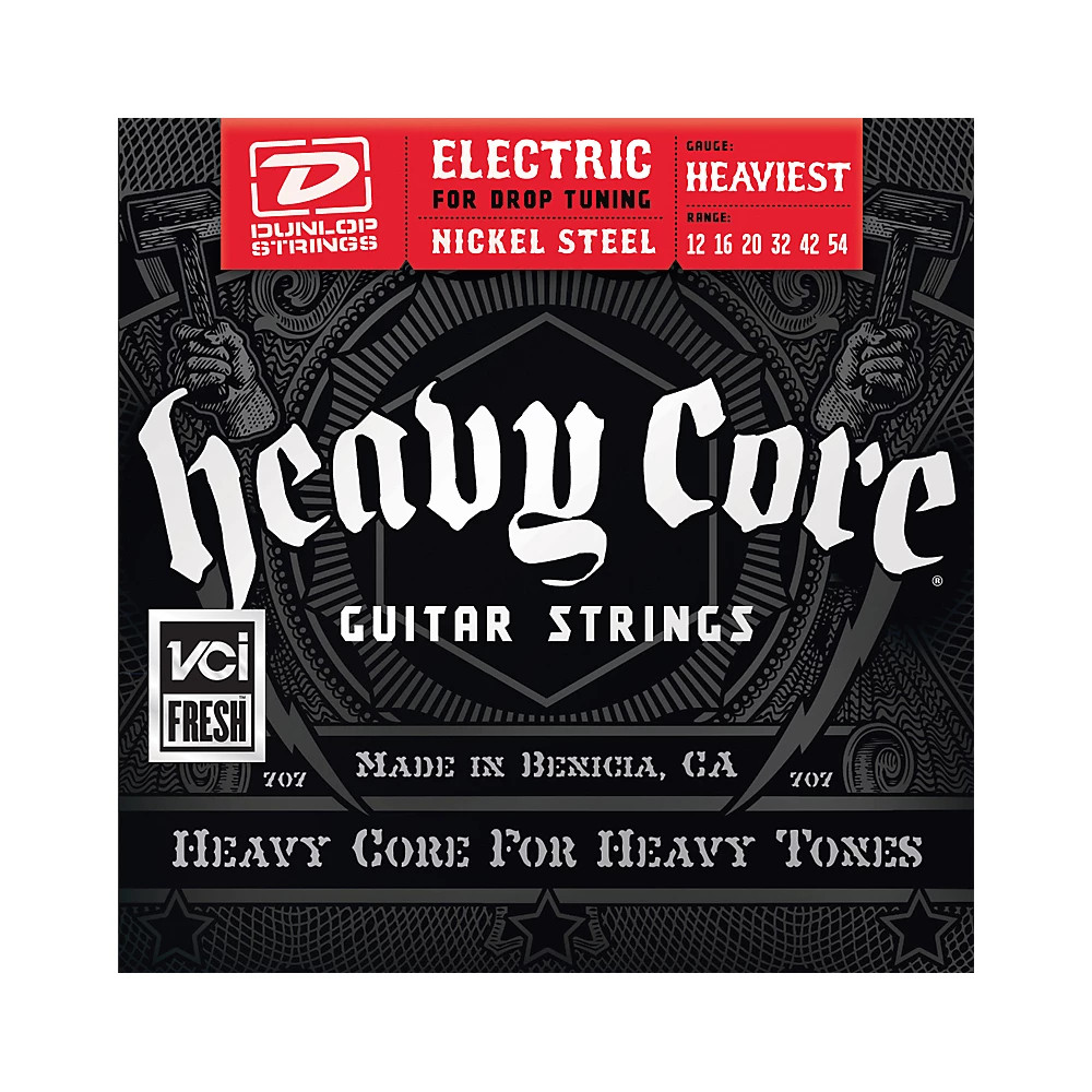 Dunlop Heavy Core Electric Guitar Strings - Heaviest Gauge