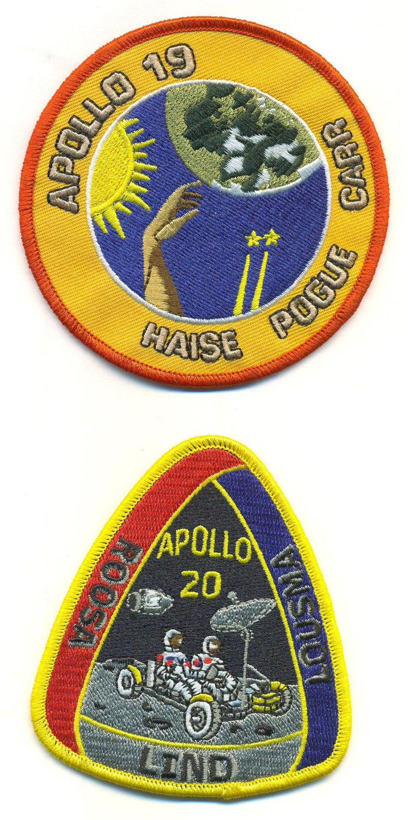 Apollo 19/20 Canceled Flight Patch Set -  NASA19-20-set