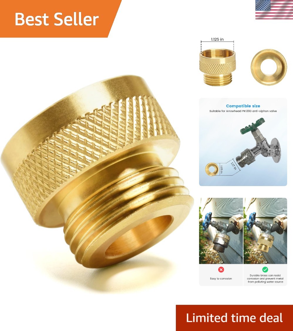 Durable SM01.125 Brass Vacuum Breaker Adapter for Arrowhead PK1390 Anti-Siphon