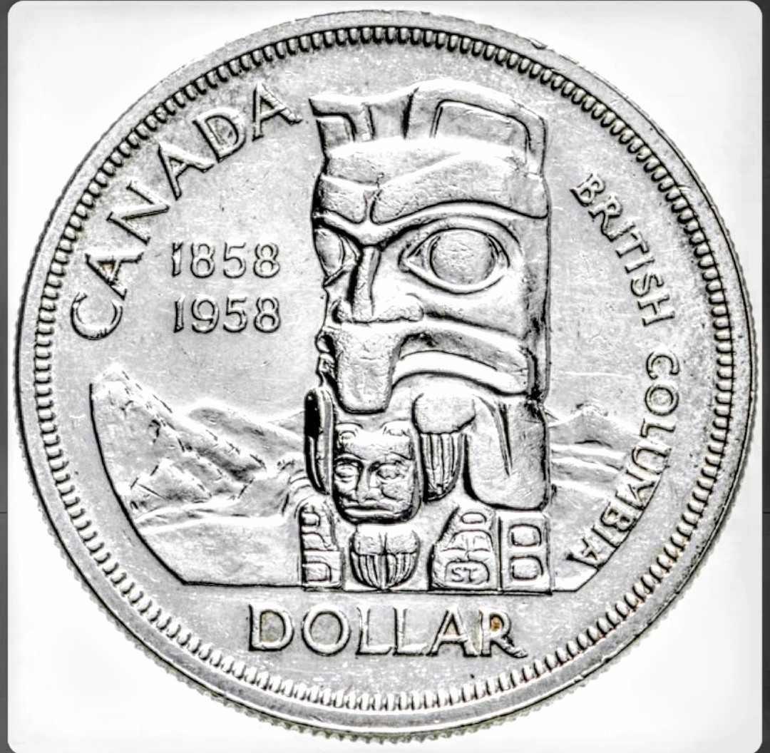Canada 🇨🇦 Silver Dollar Totem Pole 1958 Uncirculated