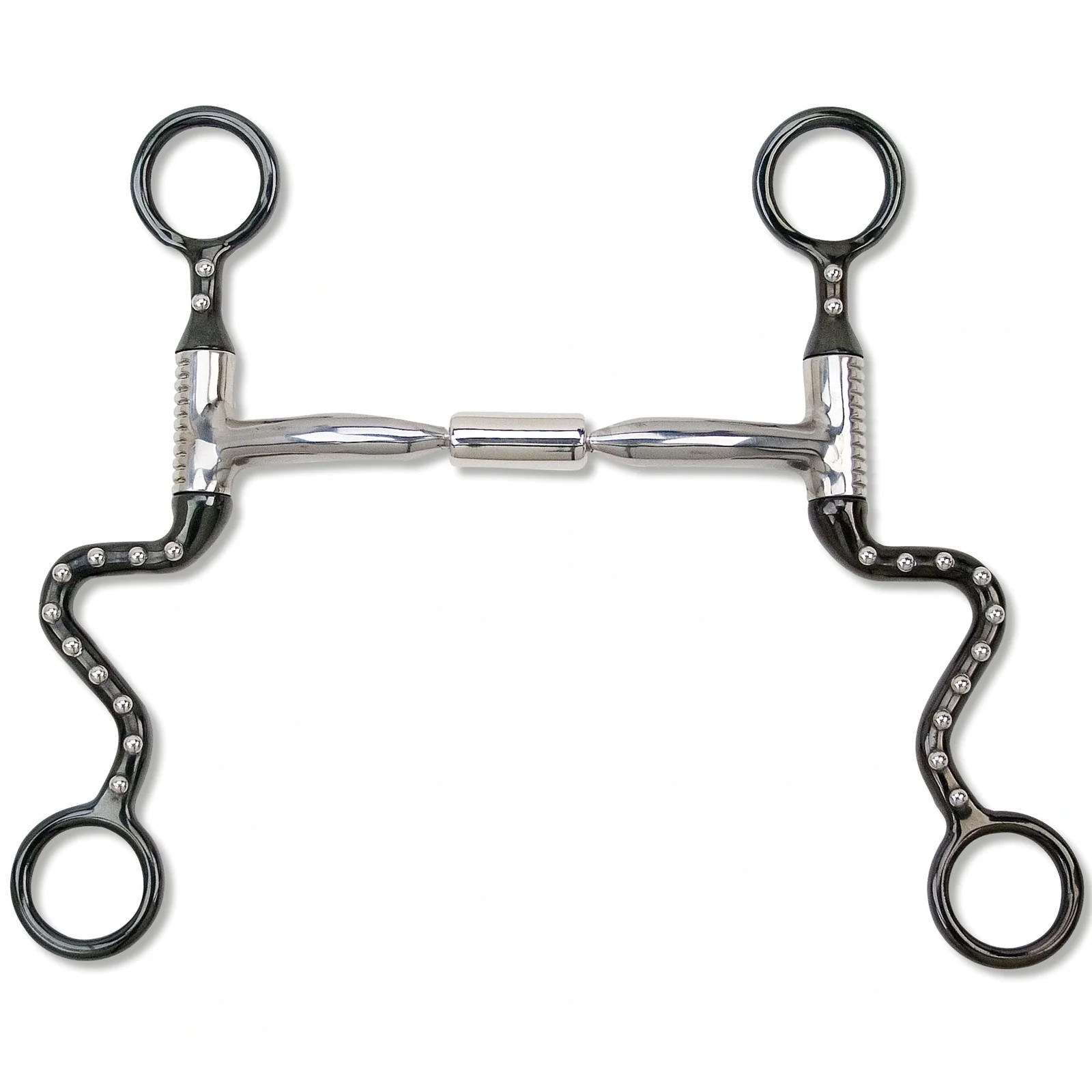 Myler Black Steel Seven Shank 5” Comfort Snaffle Wide Barrel MB 02 Bit - Sweet