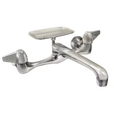 Dominion Faucets 77-8600 Straight Kitchen Faucet, Manual, 8" Mount, 2 Hole