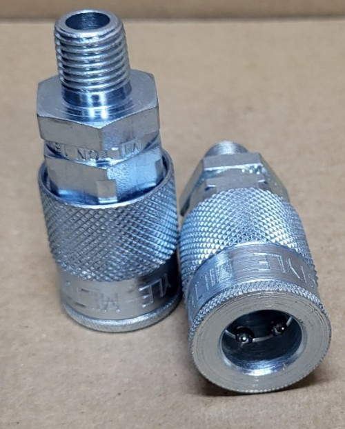 Lot of 5 New Milton 1834 Air Coupler 1/4" Male NPT, H-Style, (3/8" Series)