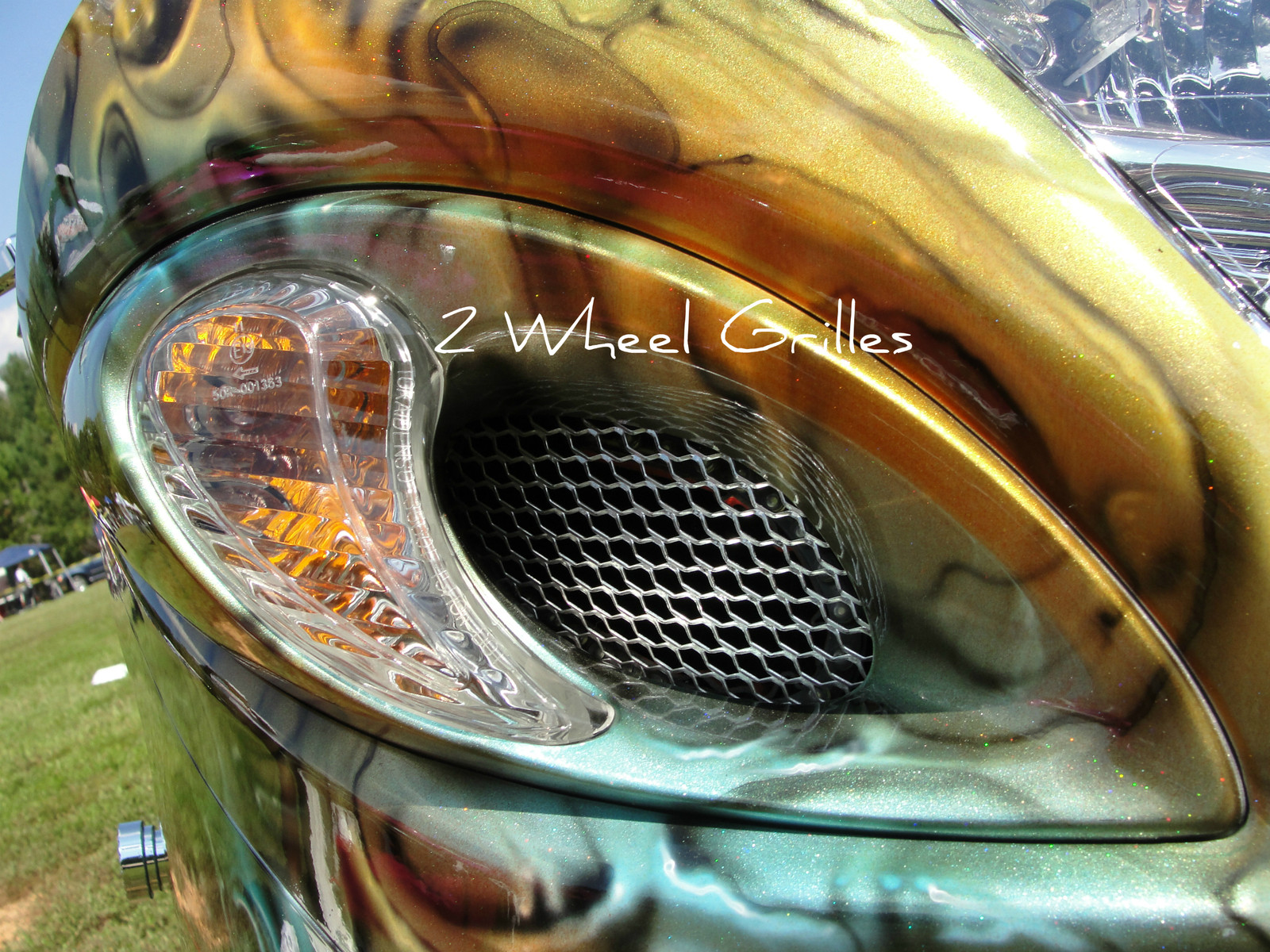 08-20 HAYABUSA GSXR 1300 CHROME LIKE NOSE SCREENS GRILLS INTAKE VENTS MESH