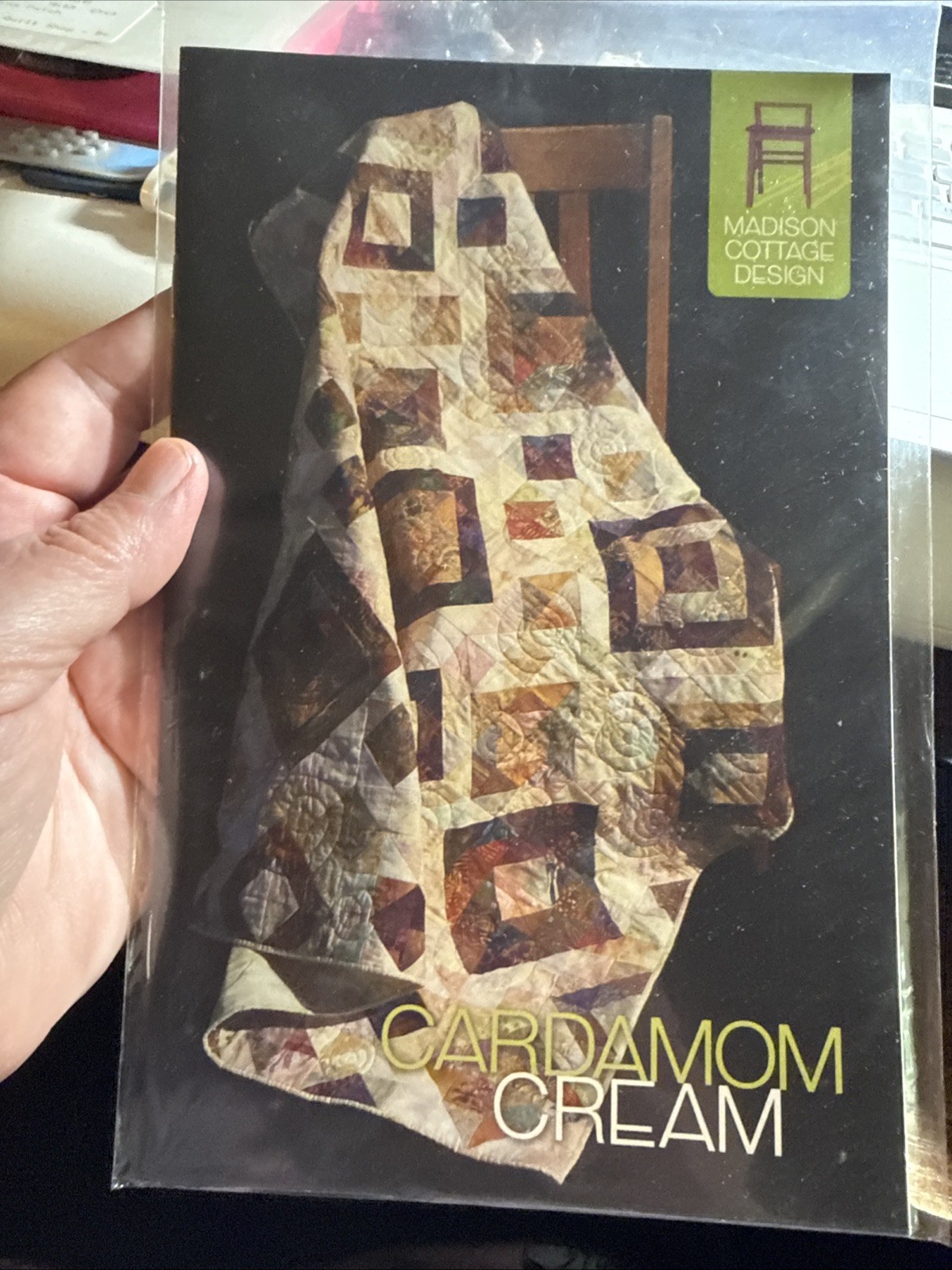CARDAMOM CREAM Madison Cottage Design Quilt Pattern 54" x 54"