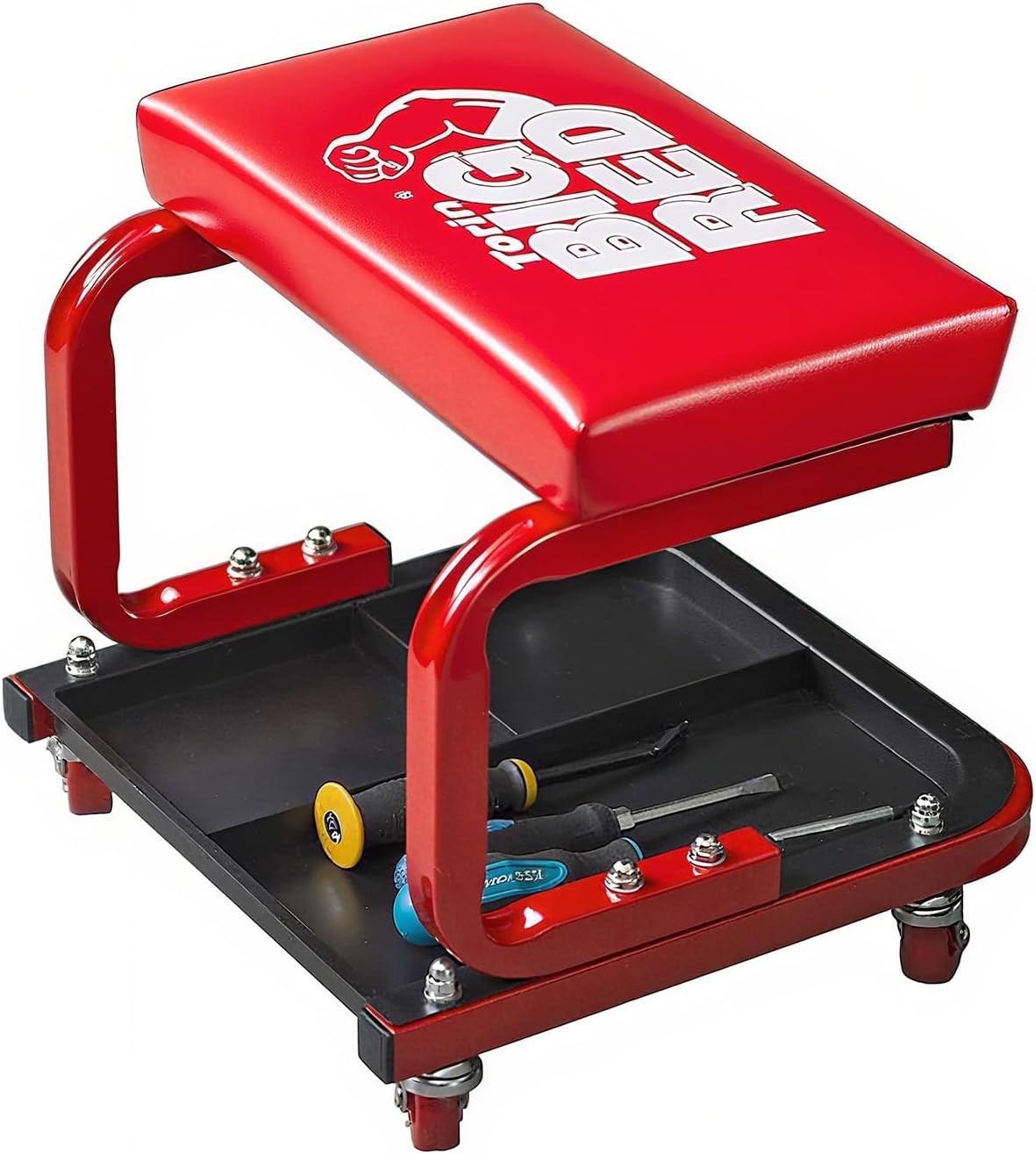 High-Performance Rolling Creeper Seat with 3-Zone Tool Tray - 250 lb Capacity