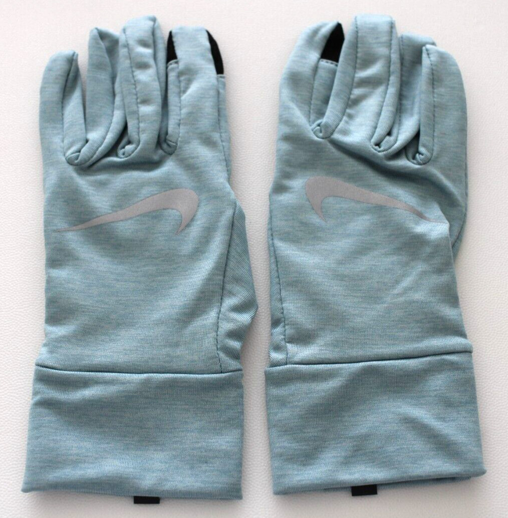 Nike Mens Fleece Running Gloves Mens L/XL Mineral/Silver