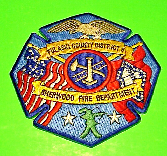 SHERWOOD / PULASKI COUNTY ARKANSAS  DIST.5 AR  4"  FIRE DEPT PATCH FREE SHIPPING