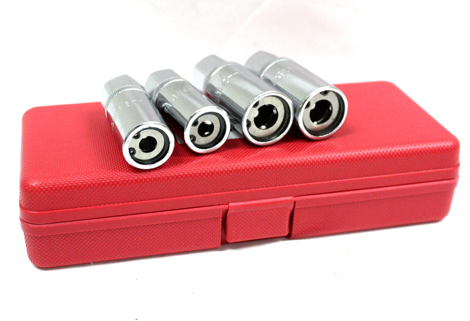 4pc Socket Stud Screw Extractor Remover Installer 6, 8,10,12mm w/Roller Bearing