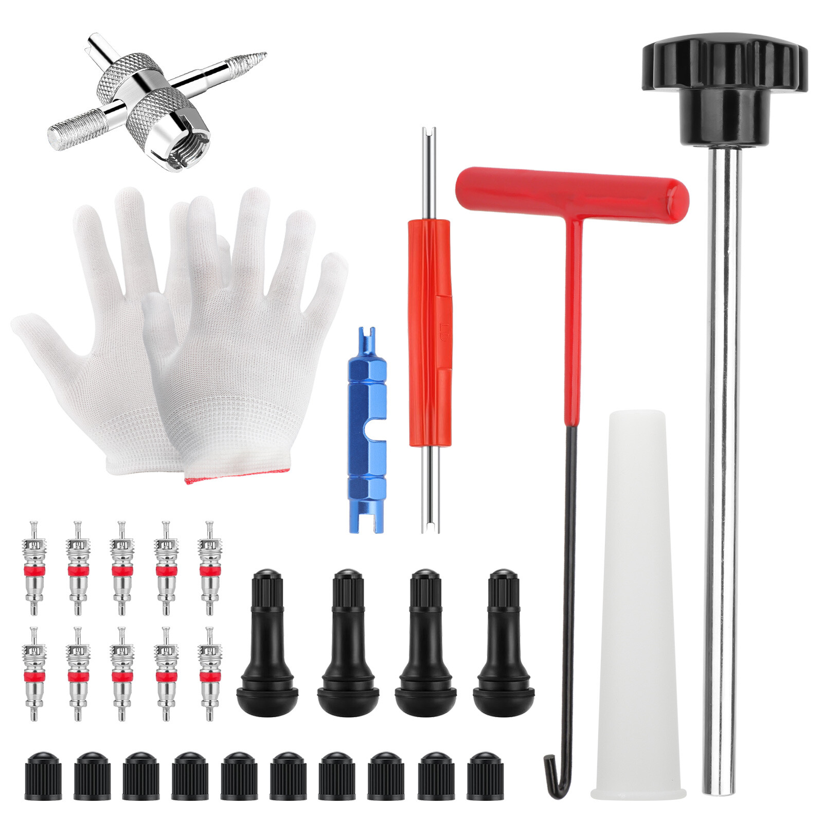Tire Valve Stem Core Remover&Installer/Replacement Tool Kit For TR413 Valve Core