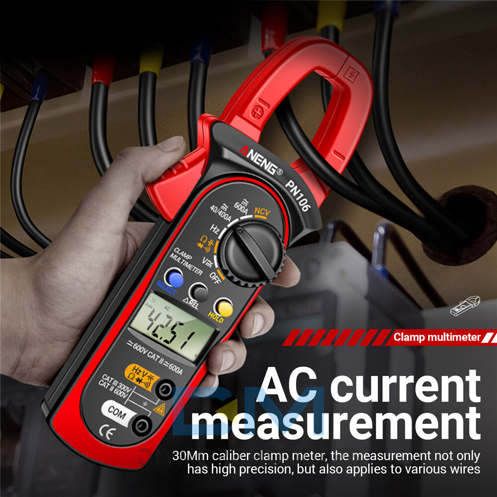 ANENG PN106 Digital Clamp Meter Multimeter Auto Range DC AC Voltage Ammeter