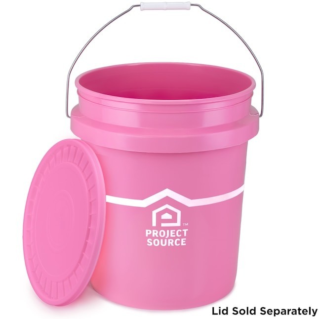 Project Source Pink 5-gallon Plastic General bucket
