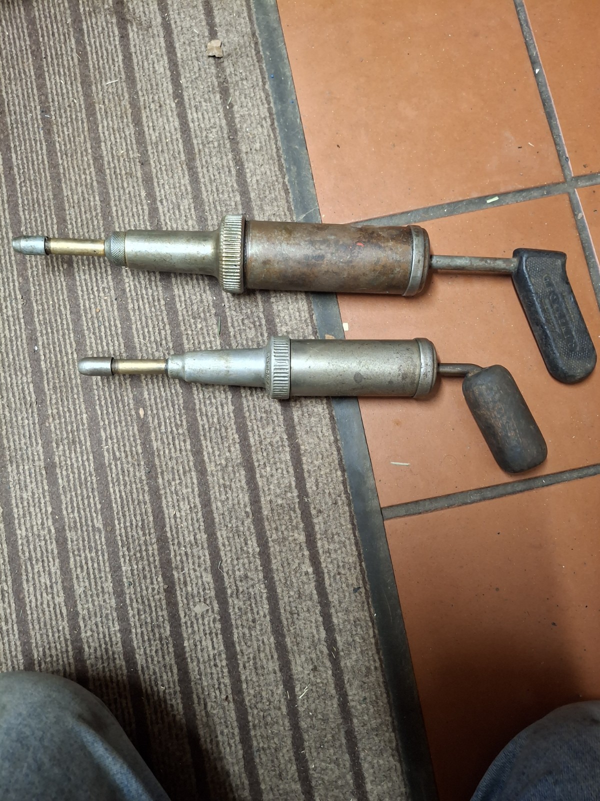 Old Vintage Grease Guns Qty 2 barn find
