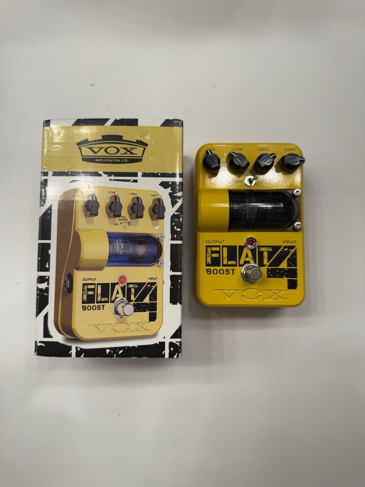Vox TG1FL4BT Tone Garage Flat 4 Boost Tube Overdrive Booster Guitar Effect Pedal