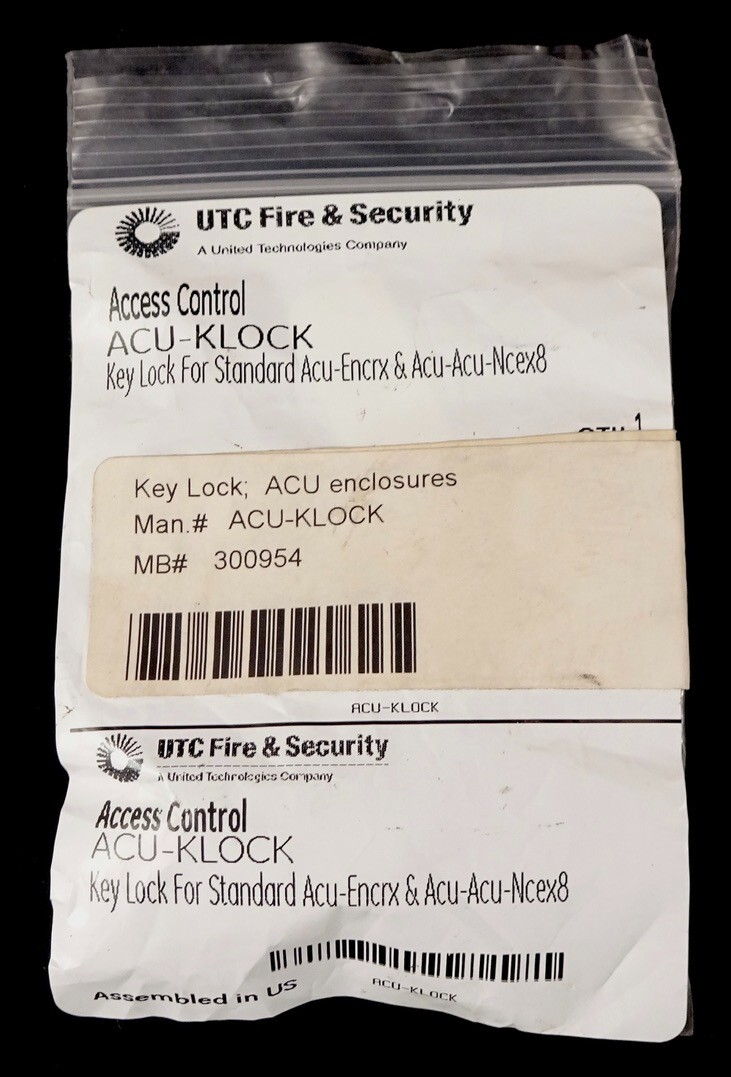 UTC Fire & Security ACU-KLOCK Key Lock For Standard Acu-Encrx & Acu-Acu-Ncex8.