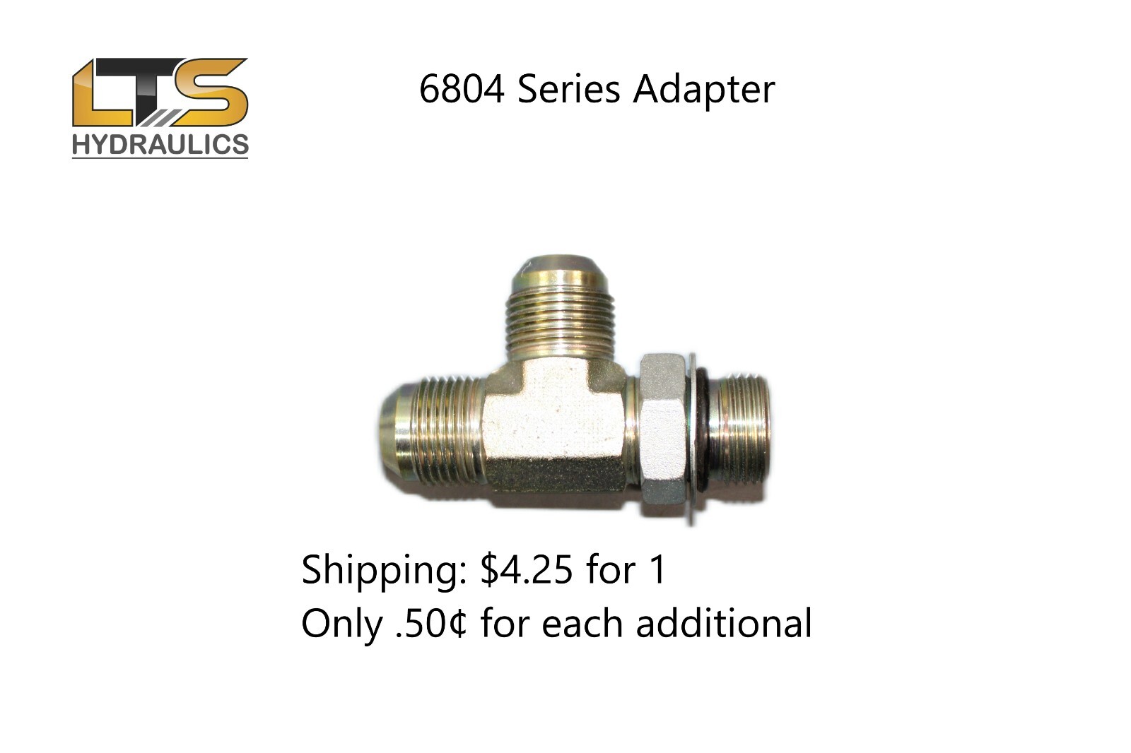 6804-16-16-16 JIC Run Tee Oring Boss 1" Male JIC x 1" ORB x 1" Male JIC
