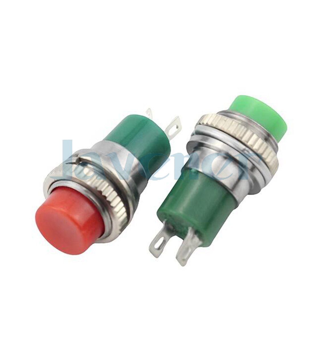 LOT 2 12mm Mount Hole 2 Pins SPST Momentary Push To ON Pushbutton Switch DS-324