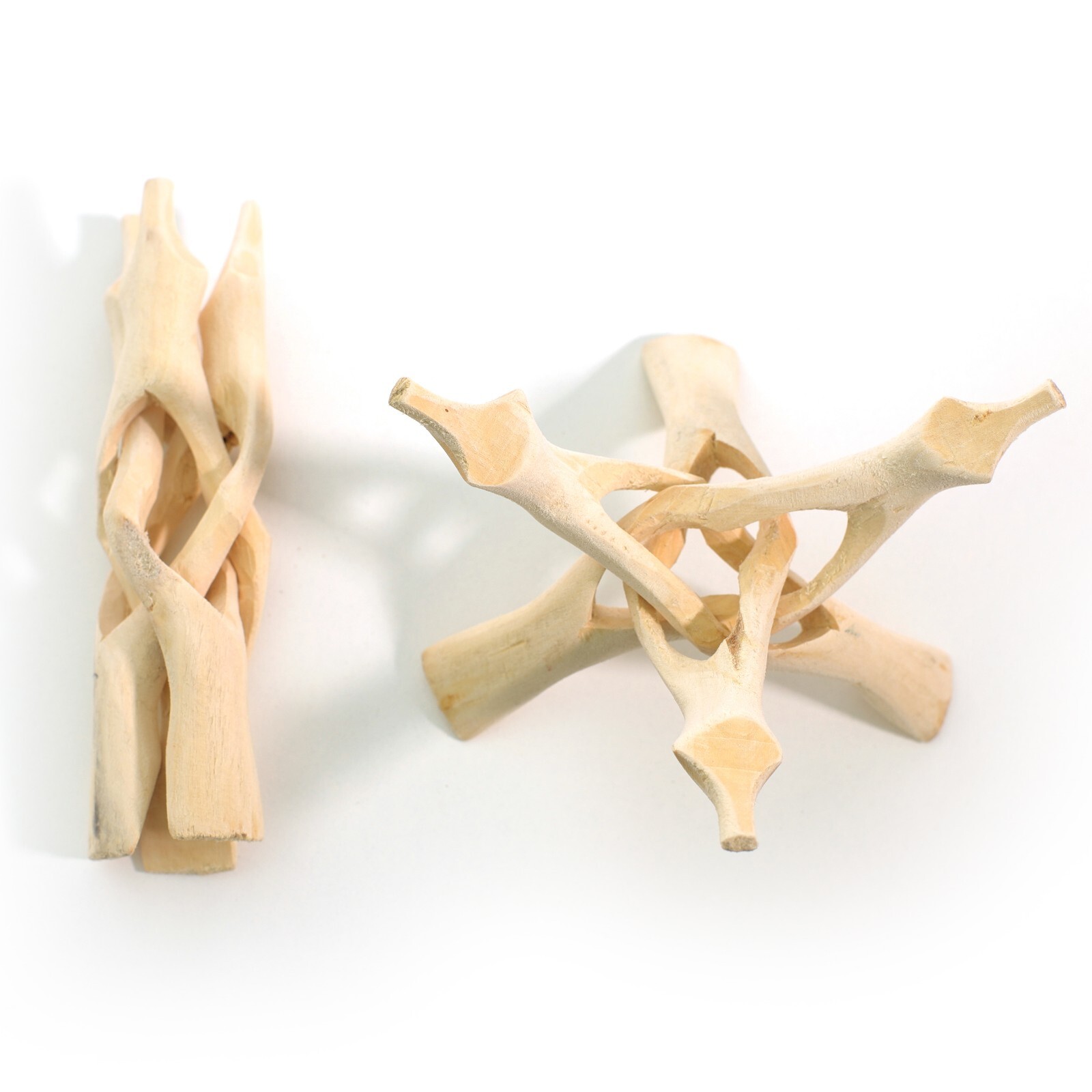 Tripod 6" Natural Eucalyptus Wood