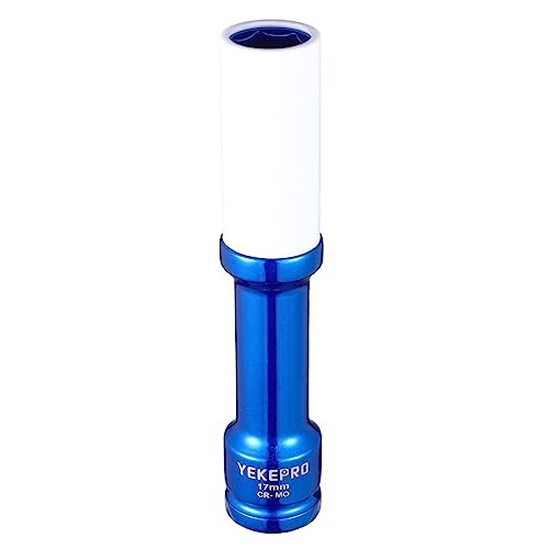 17mm 6" Extra-long Thin Wall Wheel Protector Impact Deep Socket Set, Non-Marring