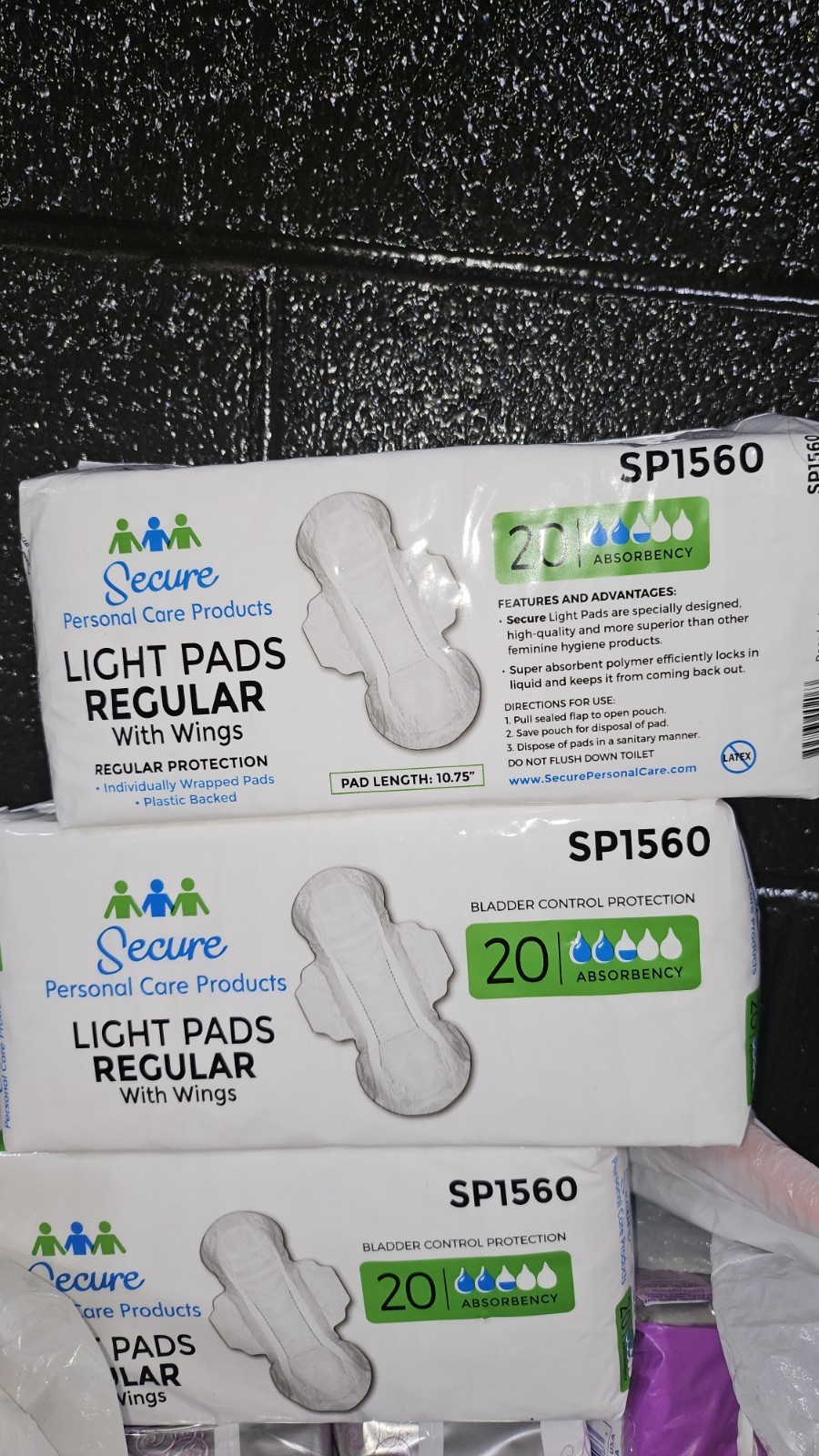 Secure Light Pads, 2" X 10.75" Long Regular 6 Pack