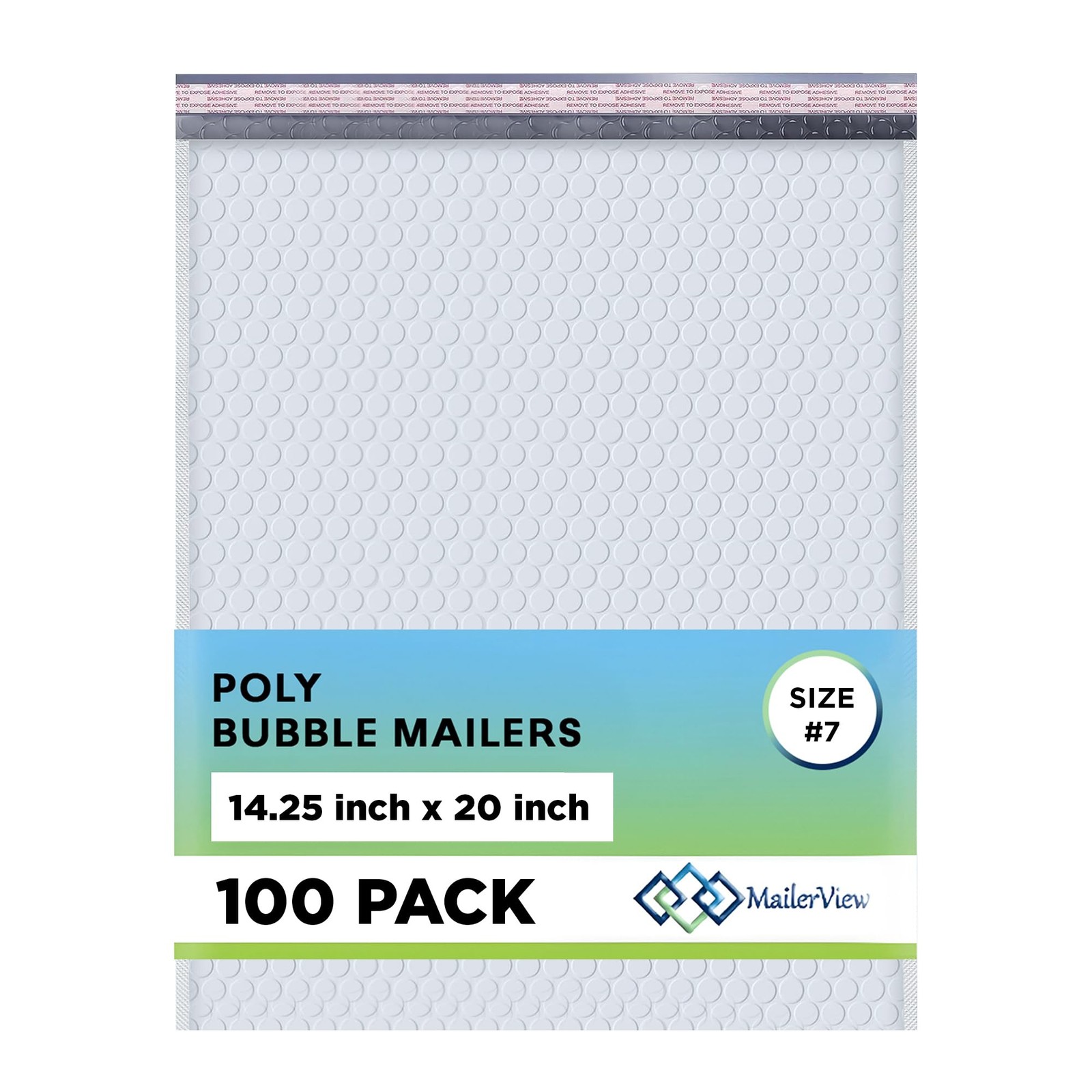 White Extra Large Poly Bubble Mailers 14.25x20 inch #7 | Self Seal Large Padded