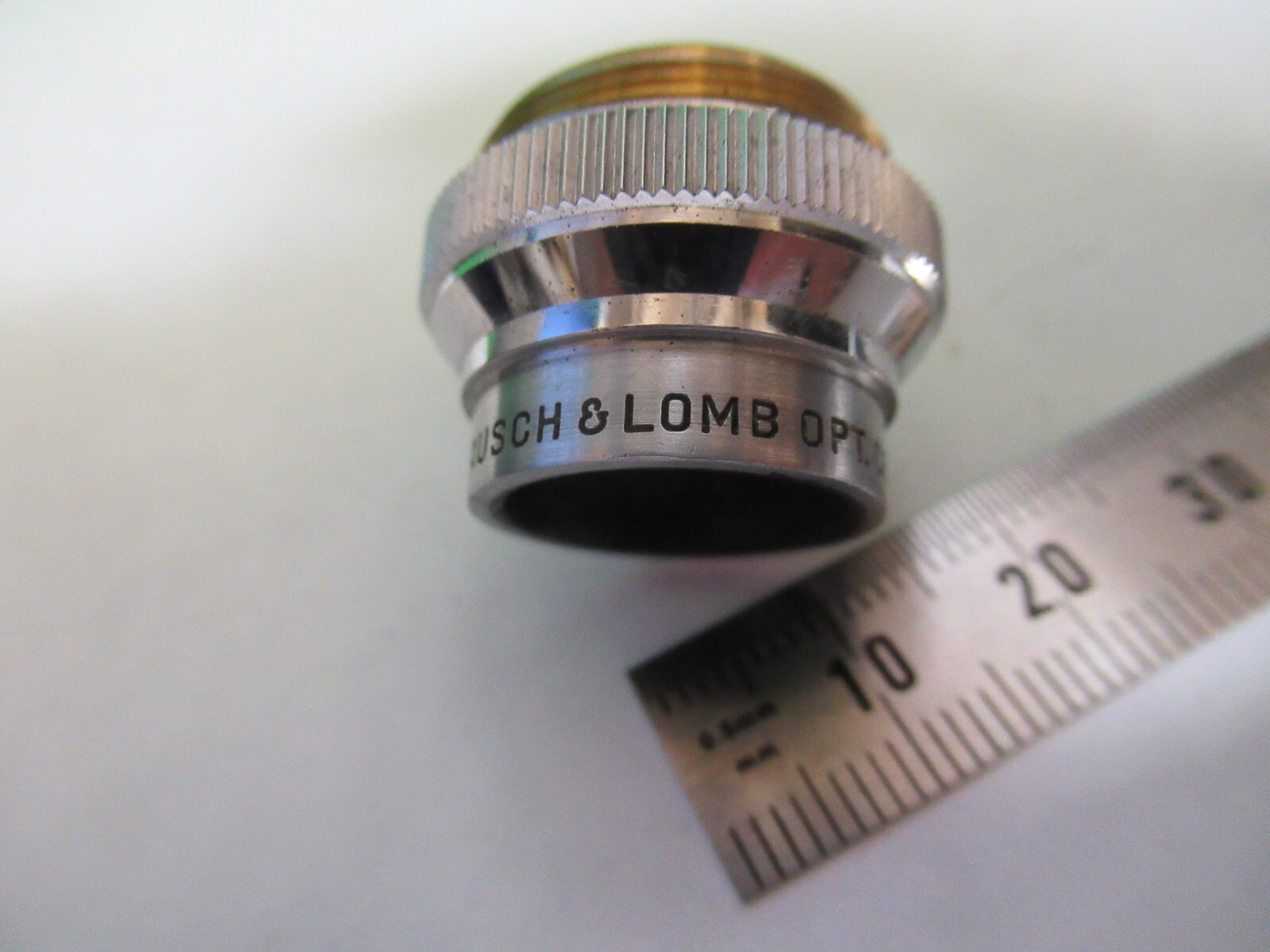 BAUSCH OBJECTIVE 40mm LENS STRAIN FREE POL POLARIZATION MICROSCOPE PART &G7-A-26