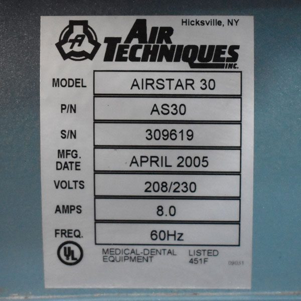 Air Technique AirStar 30 Dental Air Compressor