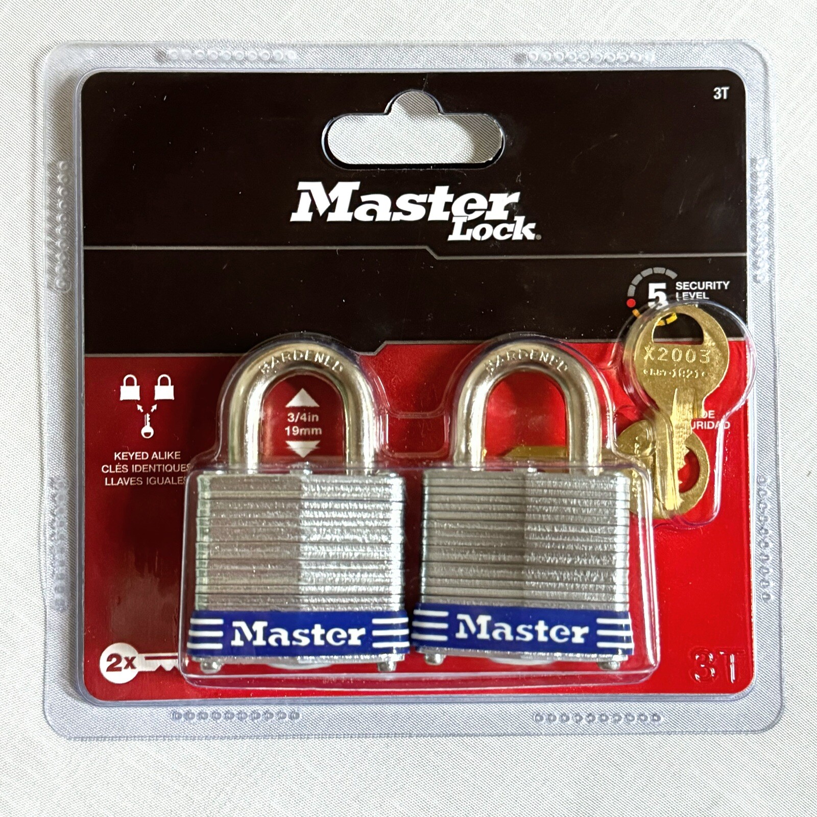 Master Lock Padlocks 1 Pack of 2 NEW 3T  P65096 071649321900