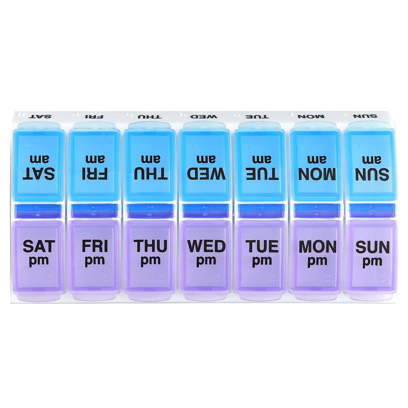 Weekly AM/PM with Pop-Outs Pill Planner, Large, 1 Count