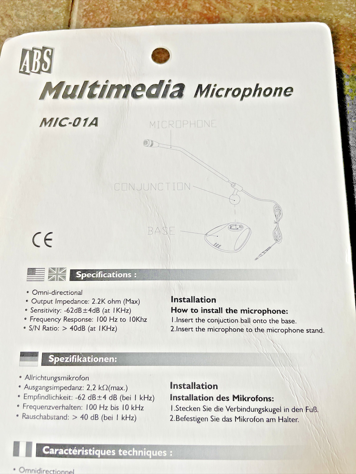 ABS Multimedia Microphone MIC-01A Computer Accessory