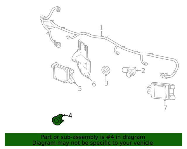 Genuine GM Park Sensor Bracket 84878737